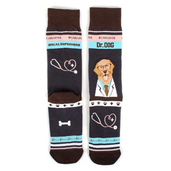 Health Care Heroes -Dr. Dog- Novelty Socks S/M - Picture 6 of 10